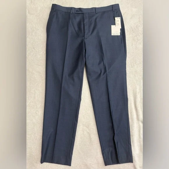 Calvin Klein Blue Dress Pants Tailored Elegance - www.joarbit.com